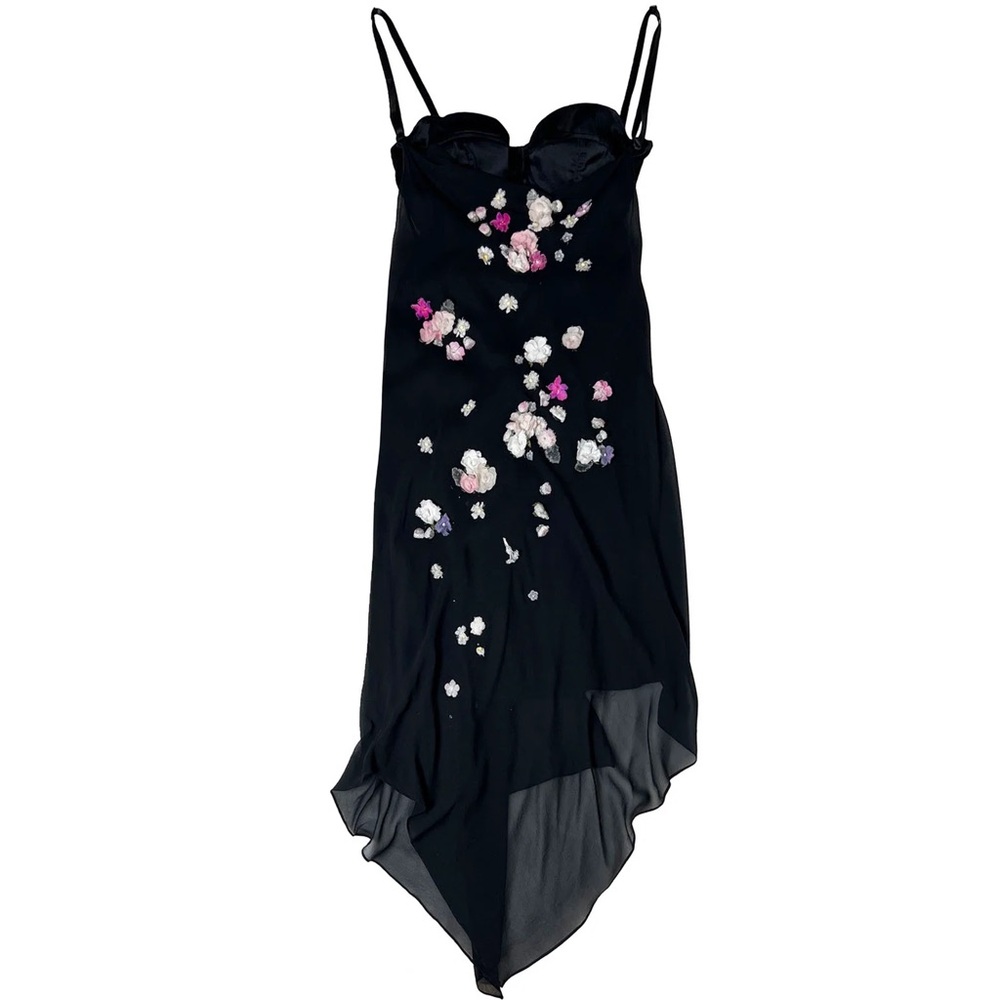 Dolce & Gabbana Fall 1999 Silk 3D Floral Dress